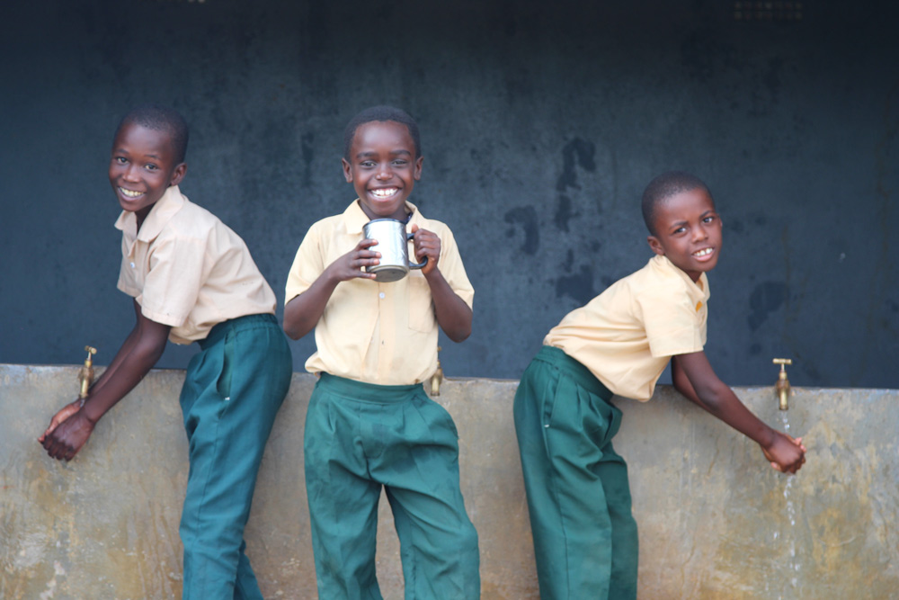 Clean Water Children enjoy clean water at their ChildFund-supported school.