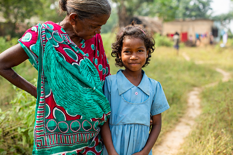 Grandmother and Grandchild in Keonjhar District, India Grandmother and Grandchild in Keonjhar District, India